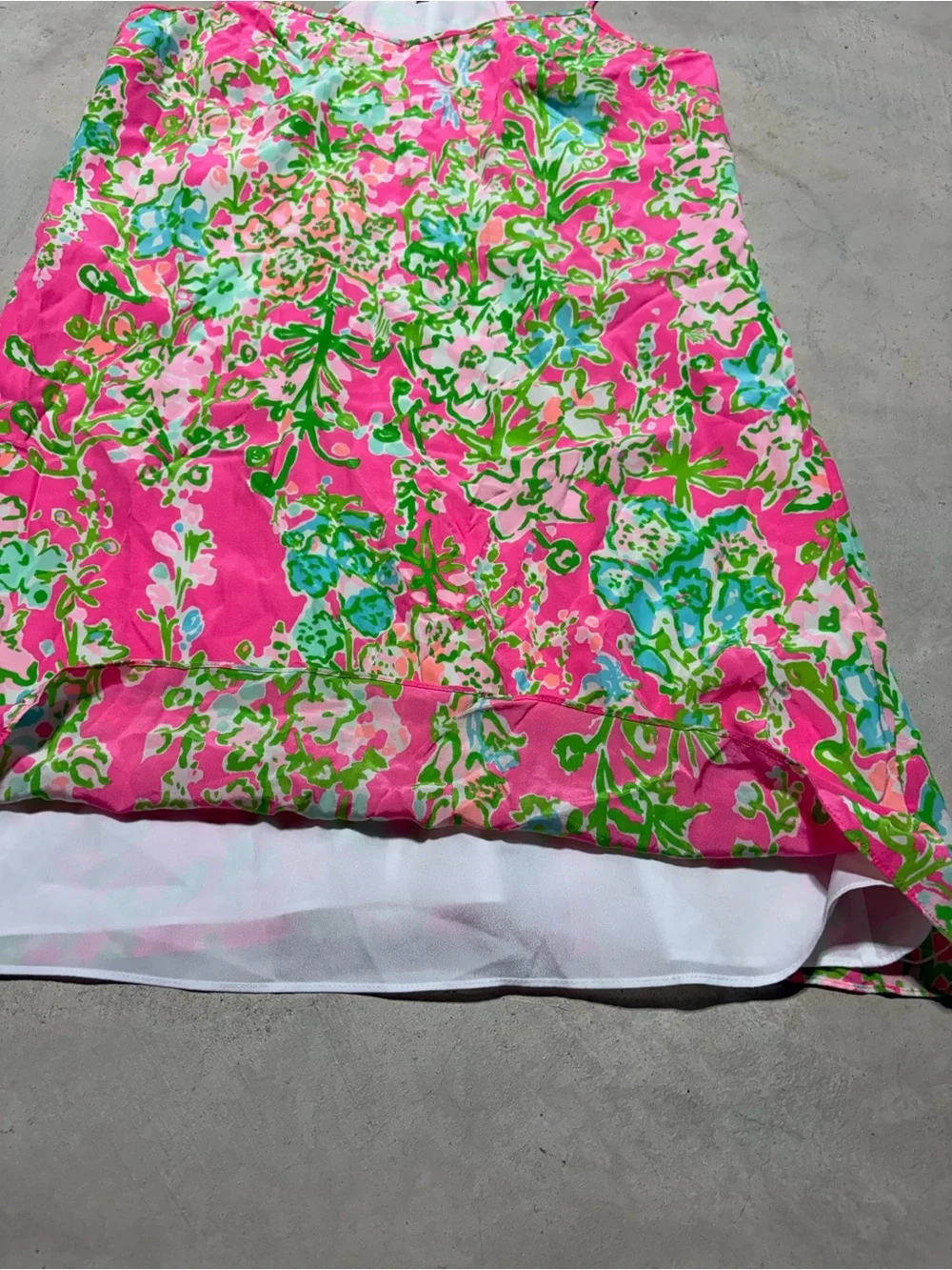 Lilly Pulitzer dusk silk Bright Pink Floral Slip Dress XS - Picture 5 of 7